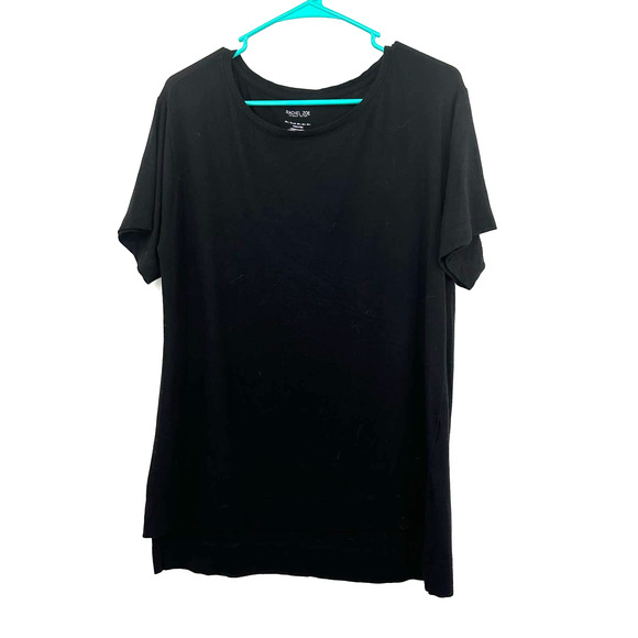 Rachel Zoe size large black‎ short sleeve t-shirt made in peru - Picture 1 of 4